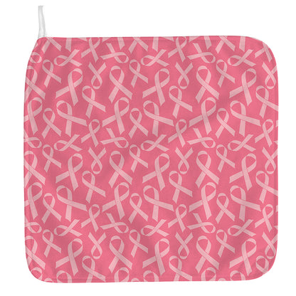 Pink Ribbon Breast Cancer Pattern Print Hand Towel