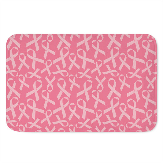 Pink Ribbon Breast Cancer Pattern Print Indoor Door Mat