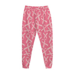 Pink Ribbon Breast Cancer Pattern Print Jogger Pants