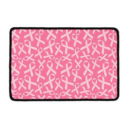 Pink Ribbon Breast Cancer Pattern Print Kitchen Mat