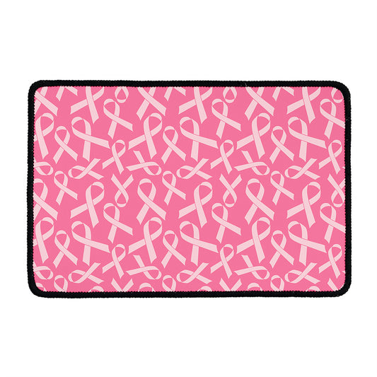 Pink Ribbon Breast Cancer Pattern Print Kitchen Mat