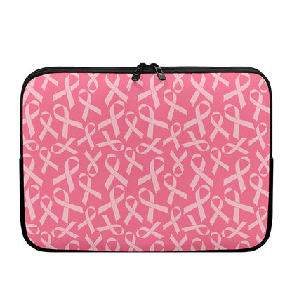 Pink Ribbon Breast Cancer Pattern Print Laptop Sleeve