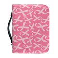 Pink Ribbon Breast Cancer Pattern Print Leather Bible Cover