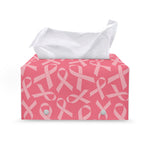 Pink Ribbon Breast Cancer Pattern Print Leather Tissue Box Cover