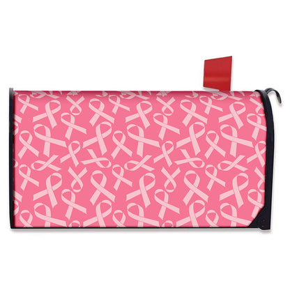 Pink Ribbon Breast Cancer Pattern Print Mailbox Cover