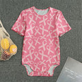 Pink Ribbon Breast Cancer Pattern Print Men's Bodysuit