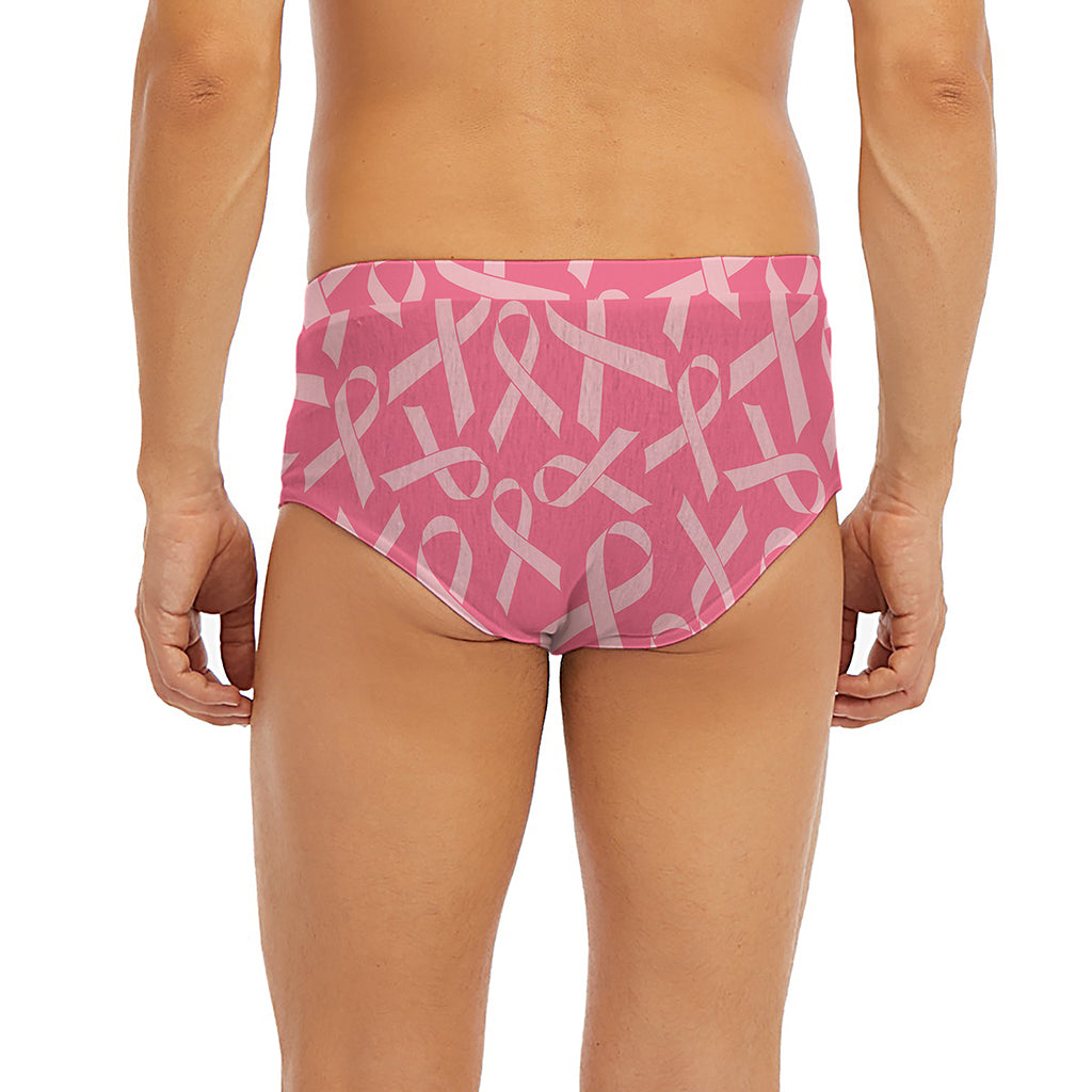 Pink Ribbon Breast Cancer Pattern Print Men's Briefs