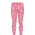 Pink Ribbon Breast Cancer Pattern Print Men's Leggings
