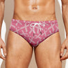 Pink Ribbon Breast Cancer Pattern Print Men's Swim Briefs