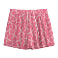 Pink Ribbon Breast Cancer Pattern Print Mesh Shorts