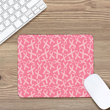 Pink Ribbon Breast Cancer Pattern Print Mouse Pad