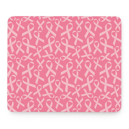 Pink Ribbon Breast Cancer Pattern Print Mouse Pad