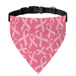Pink Ribbon Breast Cancer Pattern Print Over The Collar Dog Bandana