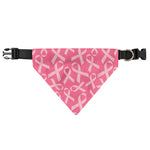 Pink Ribbon Breast Cancer Pattern Print Over The Collar Dog Bandana