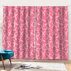 Pink Ribbon Breast Cancer Pattern Print Pencil Pleat Curtains