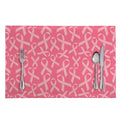 Pink Ribbon Breast Cancer Pattern Print Placemat