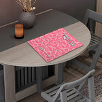 Pink Ribbon Breast Cancer Pattern Print Placemat