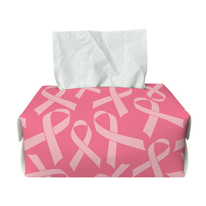 Pink Ribbon Breast Cancer Pattern Print Rectangle Tissue Box Cover