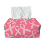 Pink Ribbon Breast Cancer Pattern Print Rectangle Tissue Box Cover