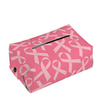 Pink Ribbon Breast Cancer Pattern Print Rectangle Tissue Box Cover