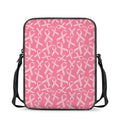 Pink Ribbon Breast Cancer Pattern Print Rectangular Crossbody Bag