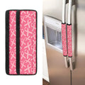 Pink Ribbon Breast Cancer Pattern Print Refrigerator Handle Covers
