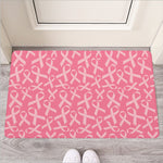 Pink Ribbon Breast Cancer Pattern Print Rubber Doormat