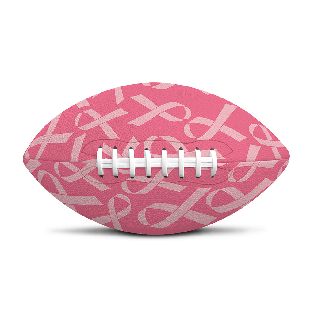 Pink Ribbon Breast Cancer Pattern Print Rugby Ball