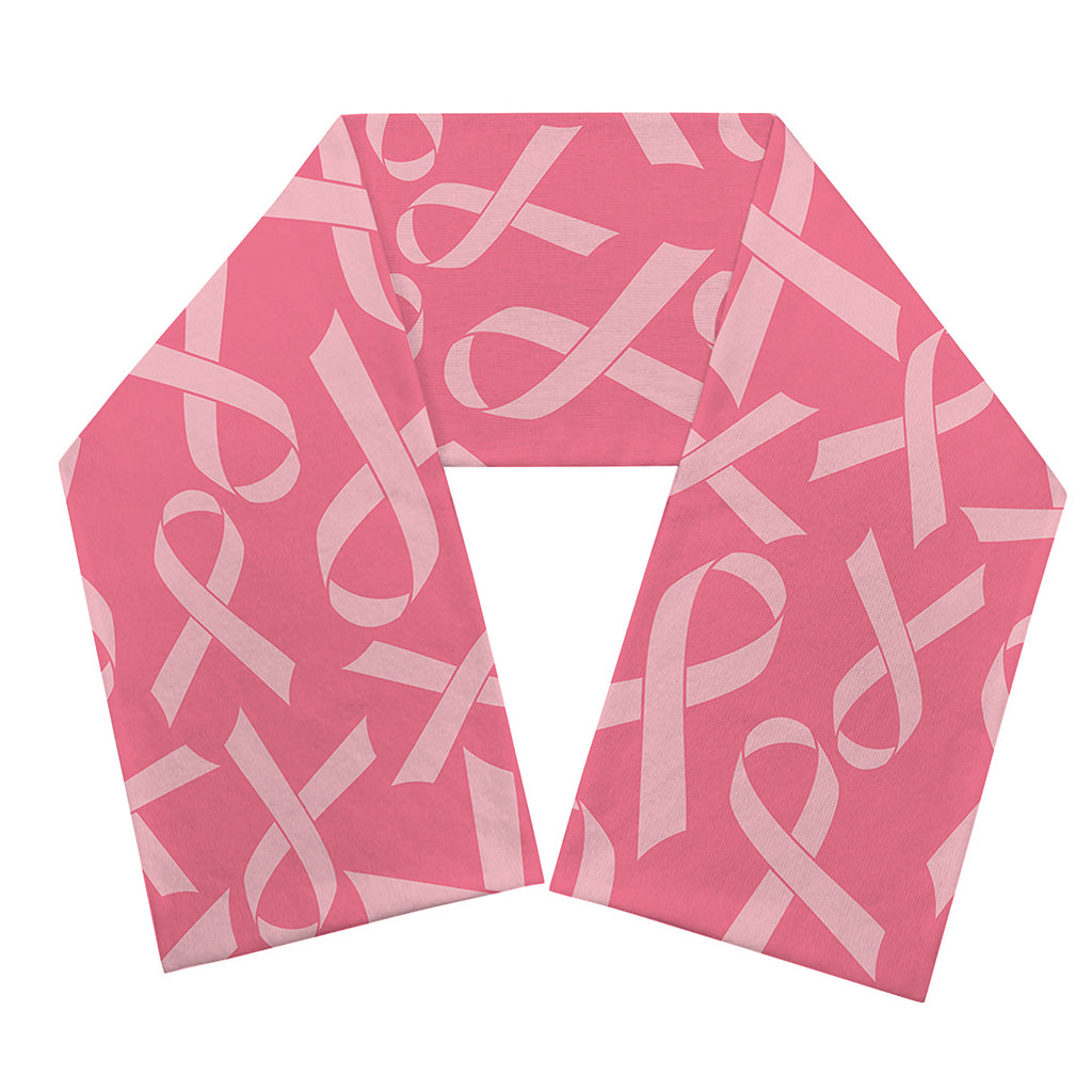 Pink Ribbon Breast Cancer Pattern Print Scarf