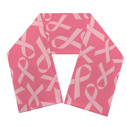 Pink Ribbon Breast Cancer Pattern Print Scarf