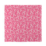 Pink Ribbon Breast Cancer Pattern Print Silk Bandana