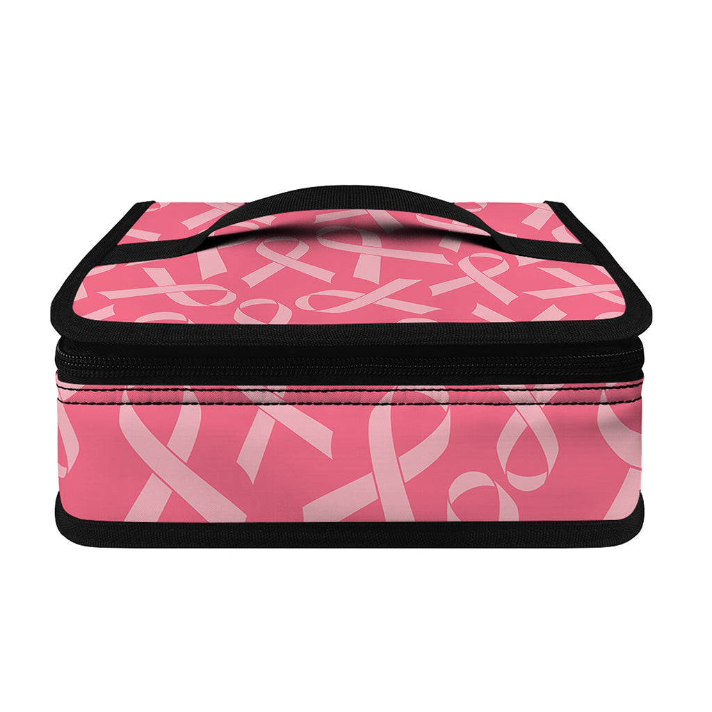 Pink Ribbon Breast Cancer Pattern Print Small Lunch Bag