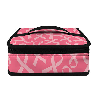 Pink Ribbon Breast Cancer Pattern Print Small Lunch Bag