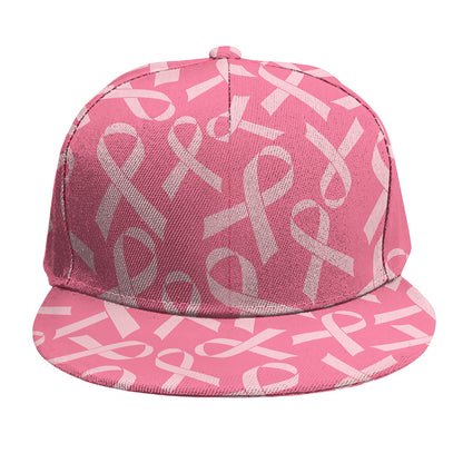 Pink Ribbon Breast Cancer Pattern Print Snapback Cap