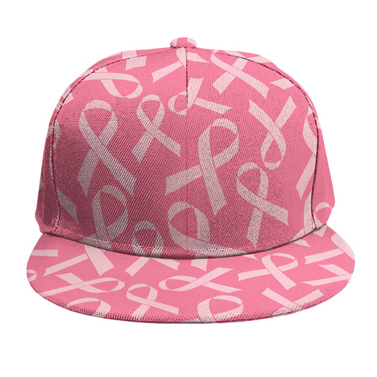 Pink Ribbon Breast Cancer Pattern Print Snapback Cap