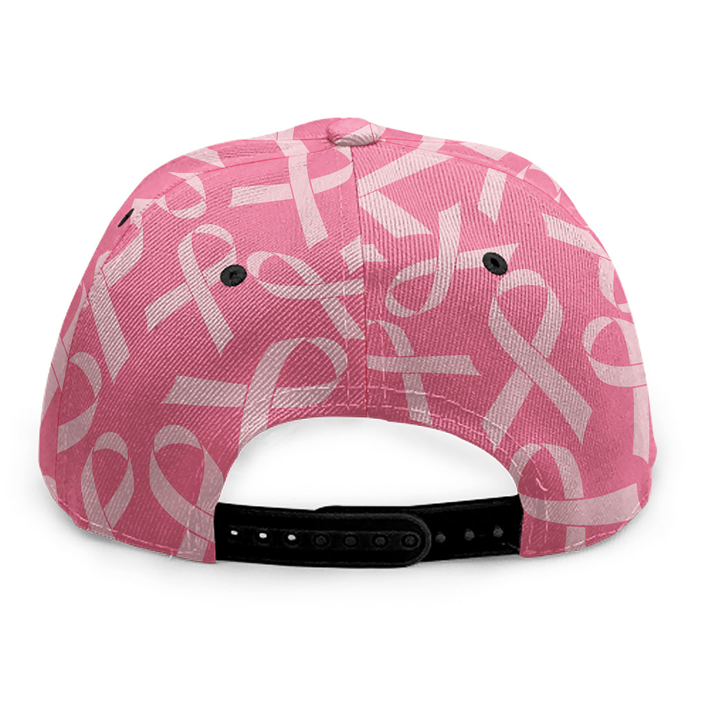 Pink Ribbon Breast Cancer Pattern Print Snapback Cap