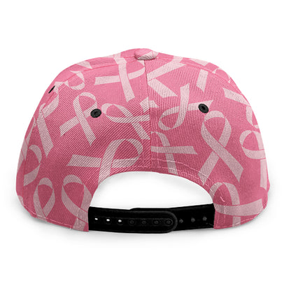 Pink Ribbon Breast Cancer Pattern Print Snapback Cap