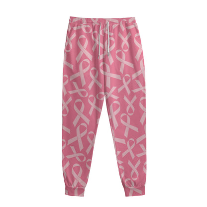 Pink Ribbon Breast Cancer Pattern Print Sweatpants
