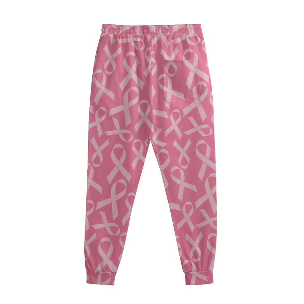 Pink Ribbon Breast Cancer Pattern Print Sweatpants