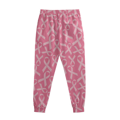 Pink Ribbon Breast Cancer Pattern Print Sweatpants