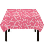 Pink Ribbon Breast Cancer Pattern Print Tablecloth