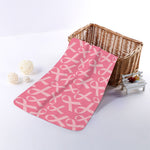 Pink Ribbon Breast Cancer Pattern Print Towel