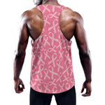 Pink Ribbon Breast Cancer Pattern Print Training Tank Top