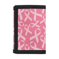 Pink Ribbon Breast Cancer Pattern Print Trifold Wallet