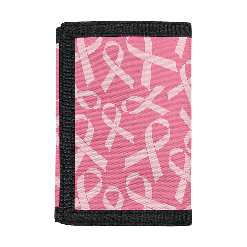 Pink Ribbon Breast Cancer Pattern Print Trifold Wallet