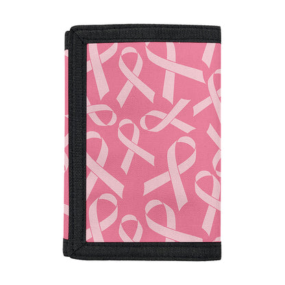Pink Ribbon Breast Cancer Pattern Print Trifold Wallet