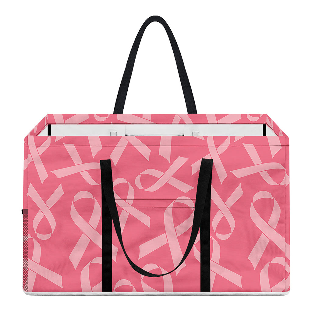 Pink Ribbon Breast Cancer Pattern Print Utility Tote Bag