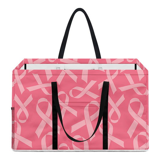 Pink Ribbon Breast Cancer Pattern Print Utility Tote Bag