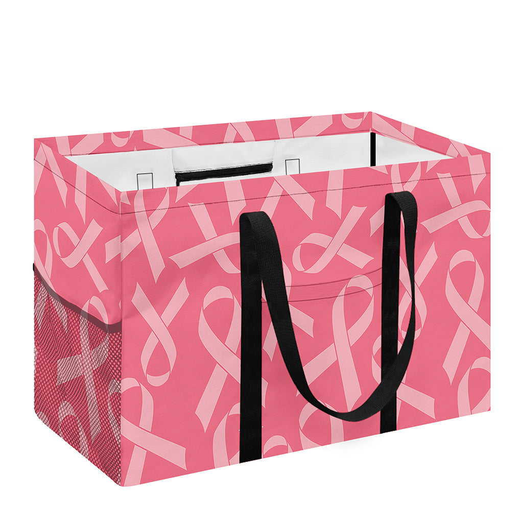 Pink Ribbon Breast Cancer Pattern Print Utility Tote Bag