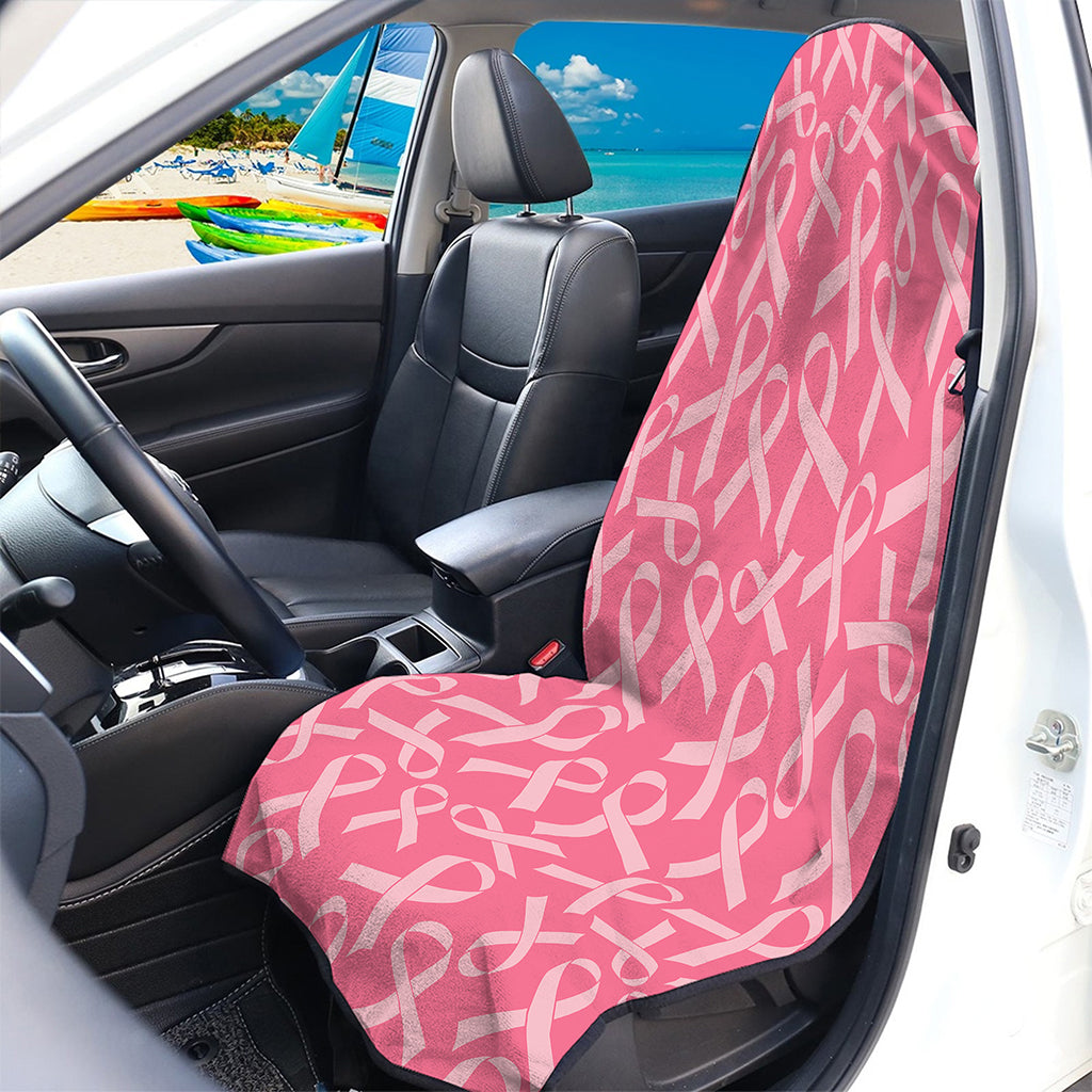Pink Ribbon Breast Cancer Pattern Print Waterproof Car Seat Cover